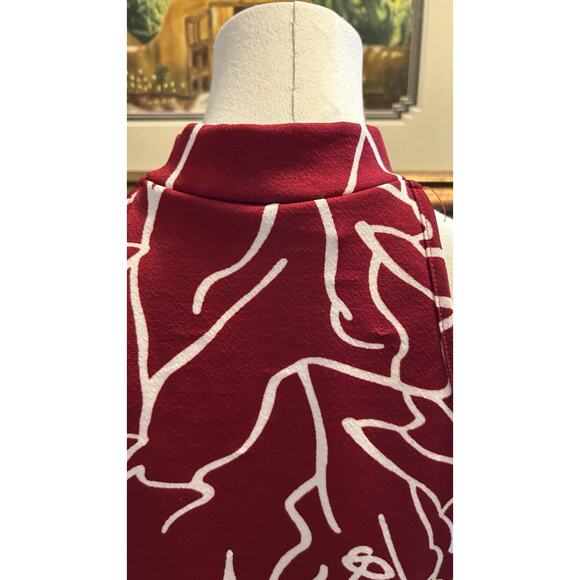 Shein Top Red/White XL Top Racer Front Geometric Aztec Travel Vacation Beach Boh - Picture 6 of 8